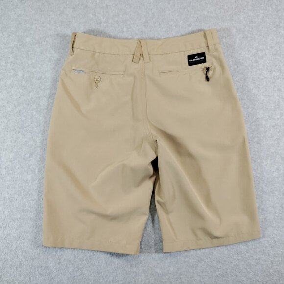 QuickSilver Amphibian Shorts Size 27 Beige Tan 10in Inseam Stretch Beach Board - Picture 2 of 13